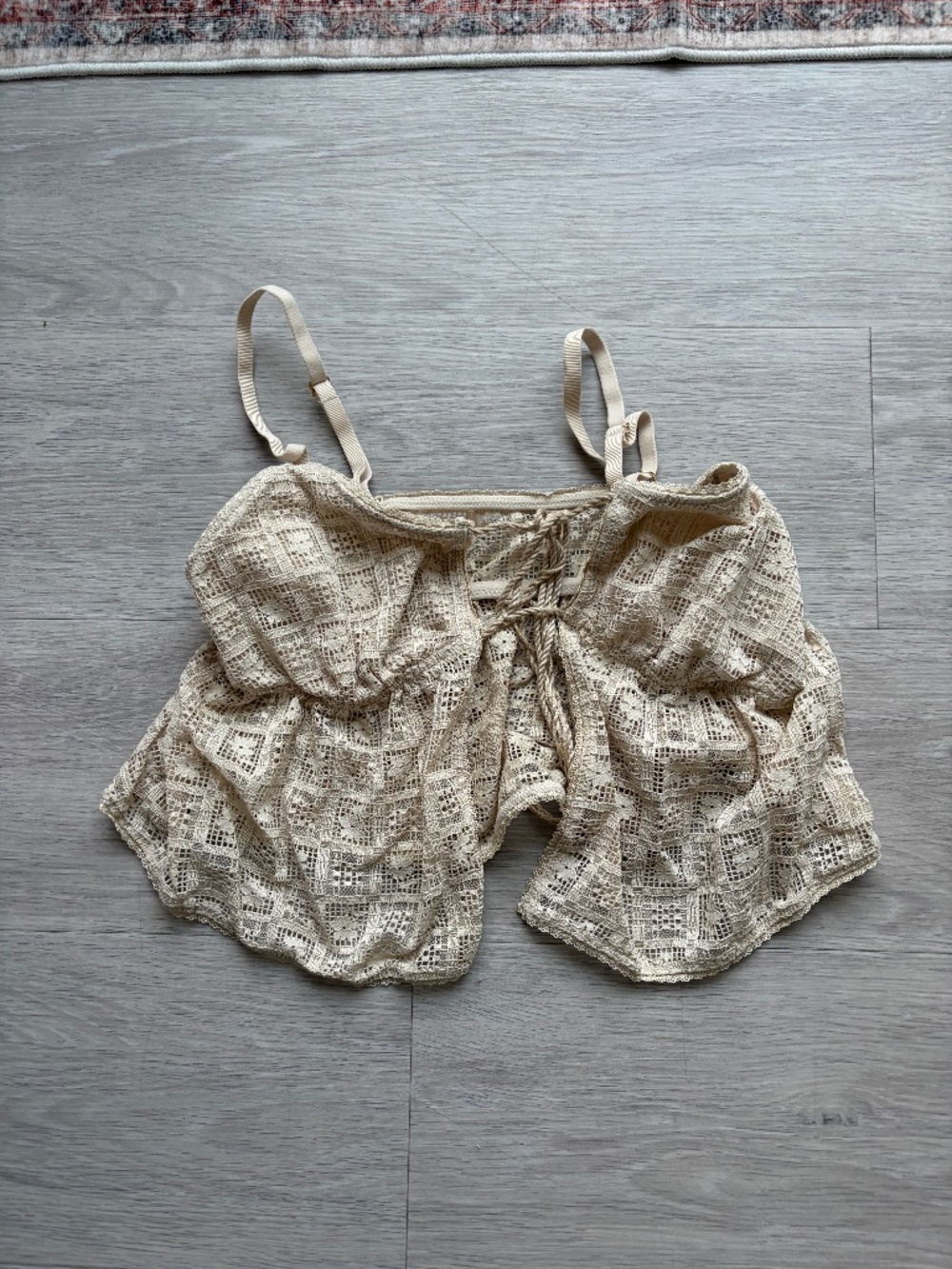 Beige crop top
